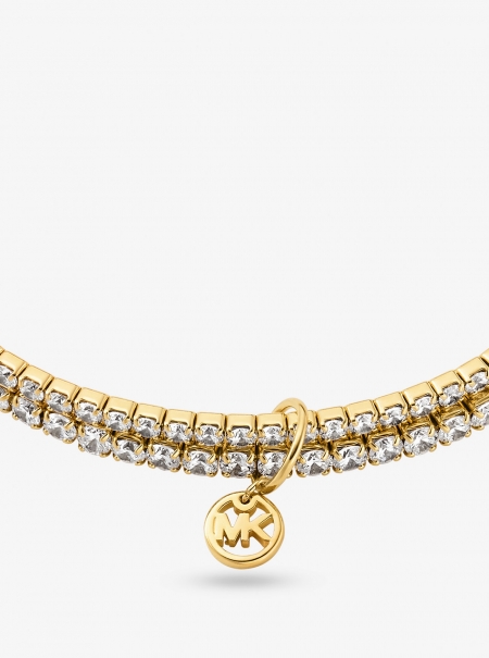 Michael Kors Precious Metal-Plated Brass Double Wrap Tennis Bracelet