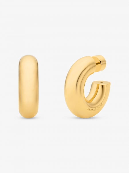 Michael Kors Small Precious Metal-Plated Brass Hoop Earrings