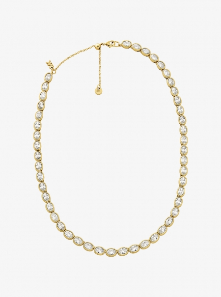 Michael Kors Precious Metal-Plated Cubic Zirconia Tennis Necklace