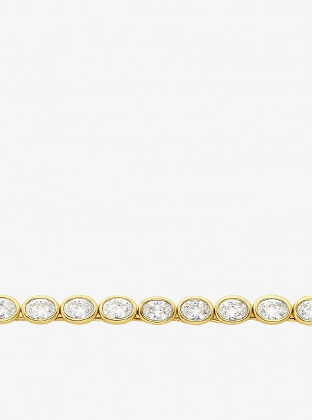 Michael Kors Precious Metal-Plated Cubic Zirconia Tennis Necklace