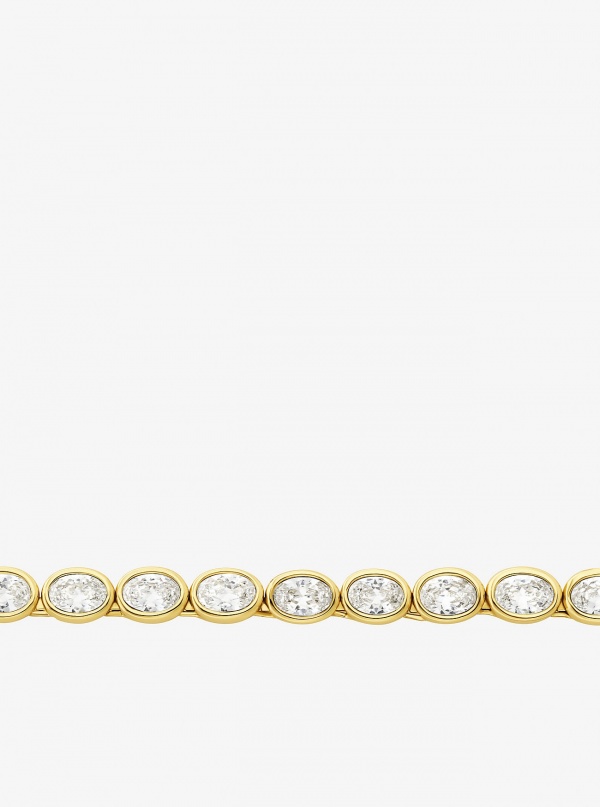 Michael Kors Precious Metal-Plated Cubic Zirconia Tennis Necklace