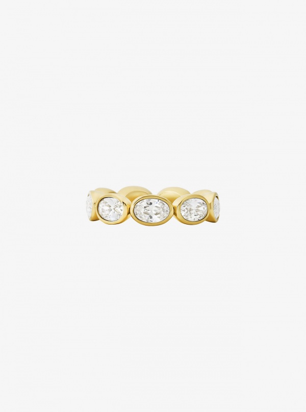 Michael Kors Precious Metal-Plated Cubic Zirconia Tennis Ring
