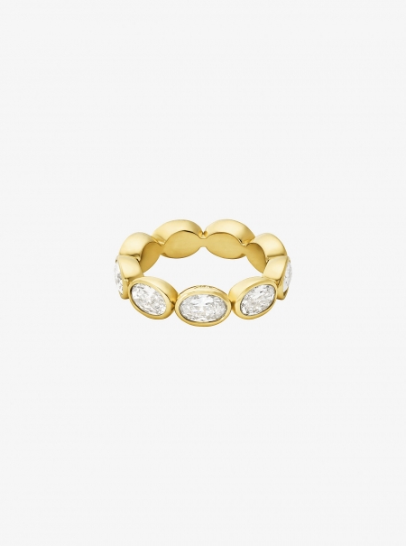 Michael Kors Precious Metal-Plated Cubic Zirconia Tennis Ring