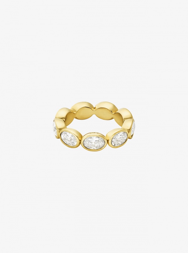 Michael Kors Precious Metal-Plated Cubic Zirconia Tennis Ring