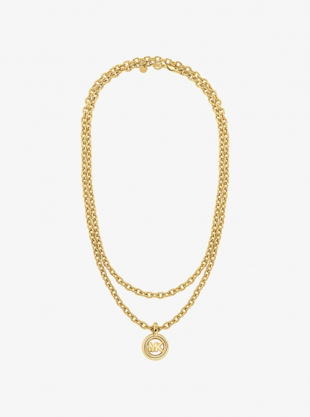 Michael Kors MK Pop Charm Chain-Link Necklace