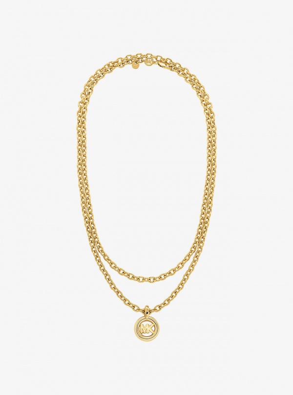 Michael Kors MK Pop Charm Chain-Link Necklace