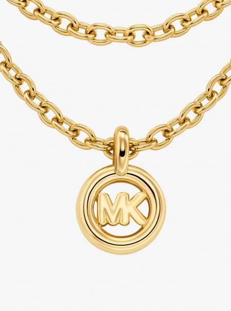Michael Kors MK Pop Charm Chain-Link Necklace
