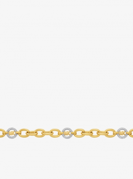 Michael Kors Pavé MK Pop Charm Chain-Link Necklace