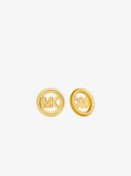 Michael Kors Large Logo Charm Stud Earrings