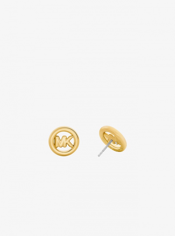 Michael Kors Small Logo Charm Stud Earrings