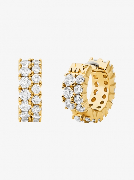 Michael Kors Double Pavé Huggie Earrings