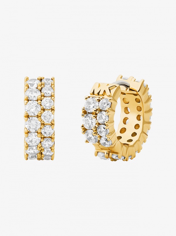 Michael Kors Double Pavé Huggie Earrings