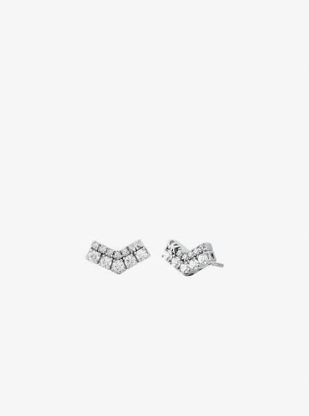 Michael Kors Pavé Chevron Stud Earrings