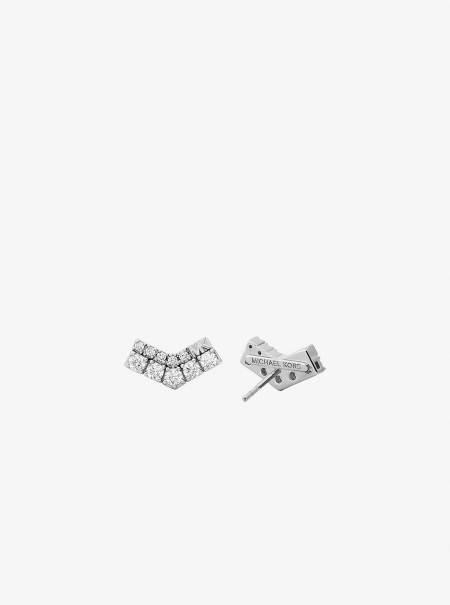 Michael Kors Pavé Chevron Stud Earrings