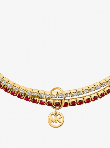 Michael Kors Cubic Zirconia Double Wrap Stretch Tennis Bracelet