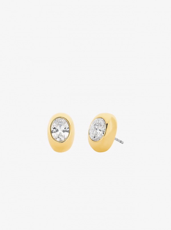 Michael Kors Oval Stone Stud Earrings