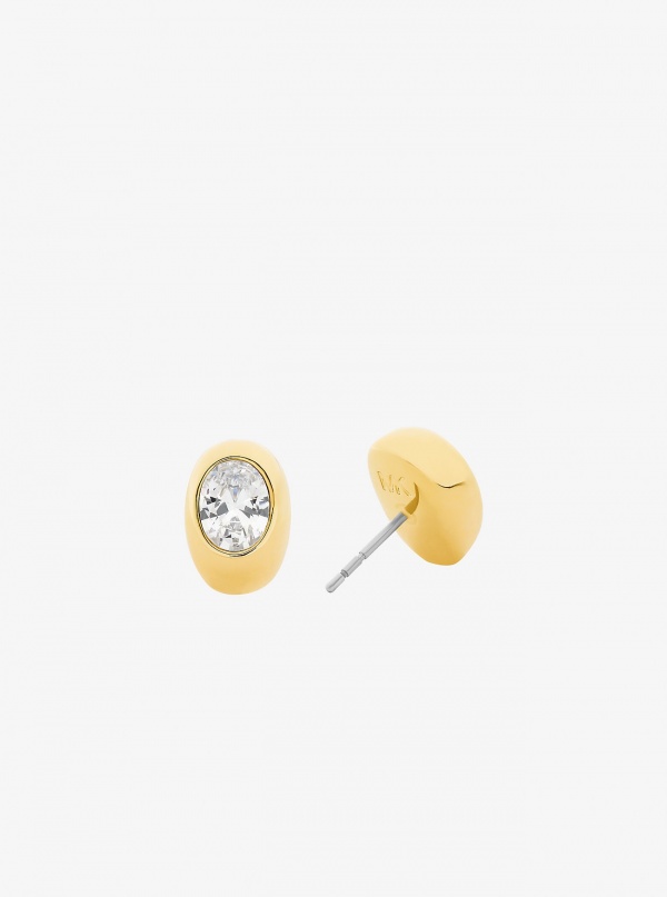 Michael Kors Oval Stone Stud Earrings