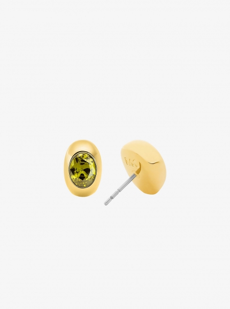 Michael Kors Oval Stone Stud Earrings