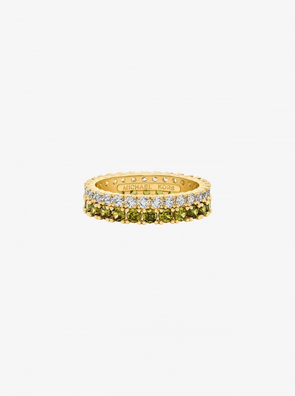 Michael Kors Two-Tone Double Pavé Ring