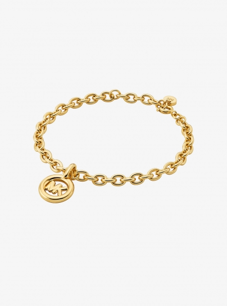 Michael Kors Logo Charm Chain-Link Bracelet