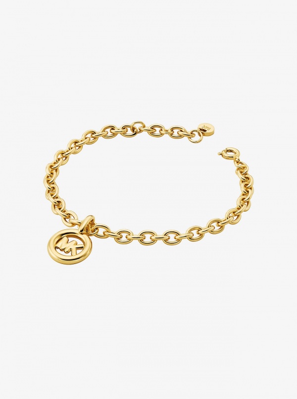 Michael Kors Logo Charm Chain-Link Bracelet