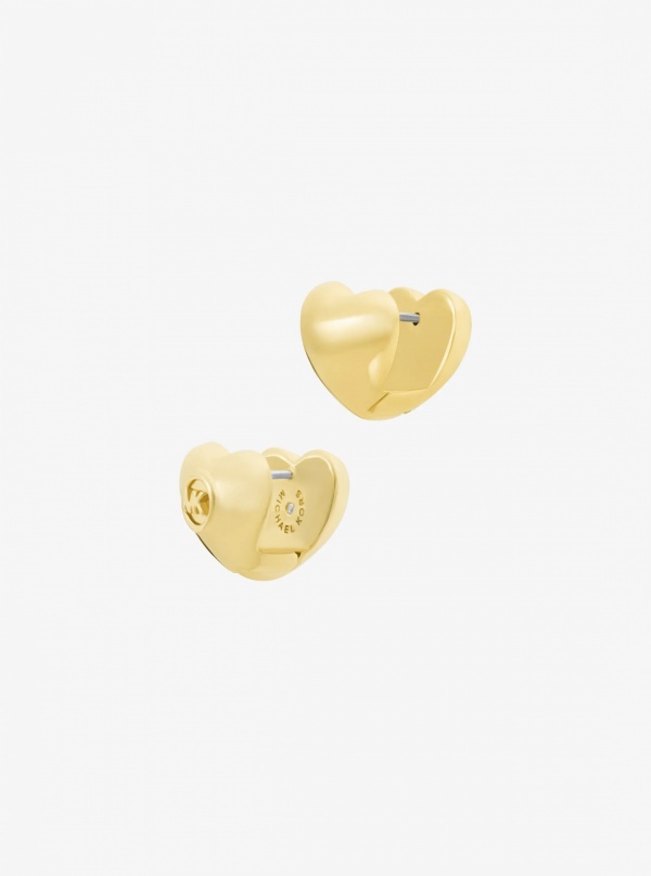 Michael Kors Puffy Heart Huggie Earrings