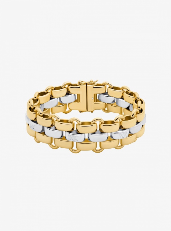 Michael Kors Two-Tone 3-Link Bracelet