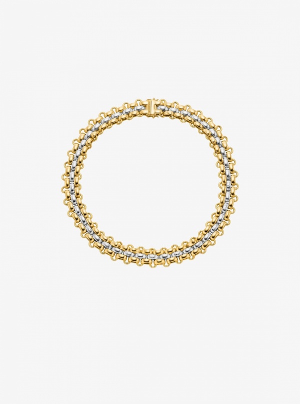 Michael Kors Two-Tone 3-Link Necklace