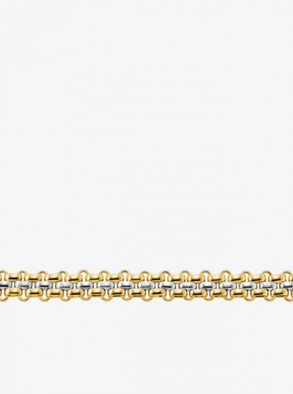Michael Kors Two-Tone 3-Link Necklace