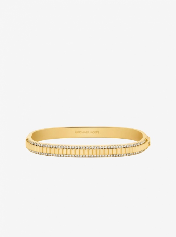 Michael Kors Pavé Gold-Tone Brass Bracelet