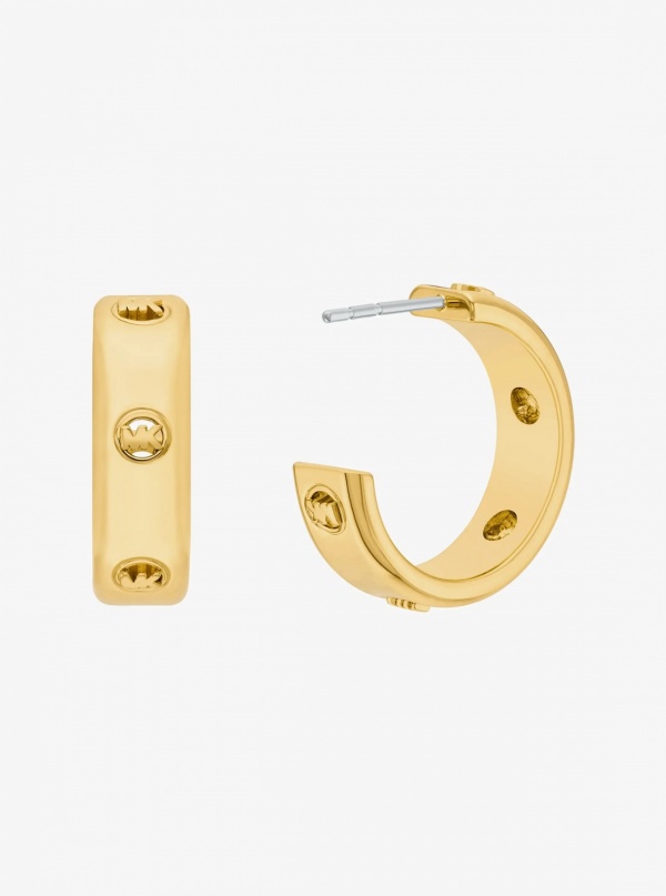 Michael Kors Logo Huggie Earrings