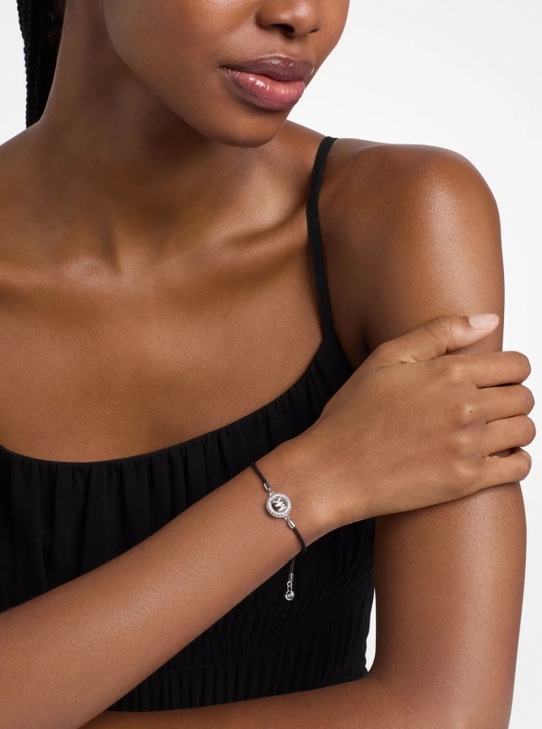 Michael Kors Pavé Logo Corded Bracelet