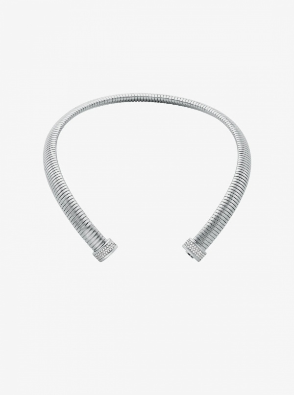 Michael Kors Precious Metal-Plated Brass Pavé Collar Necklace
