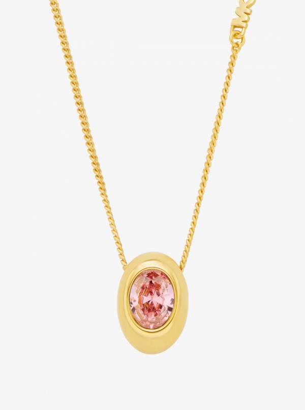 Michael Kors Oval Stone Pendant Necklace