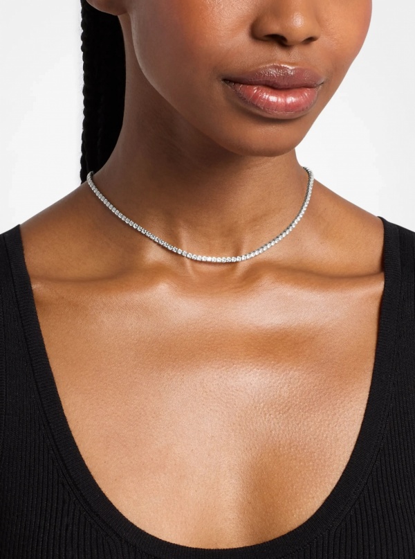 Michael Kors Pavé Tennis Necklace