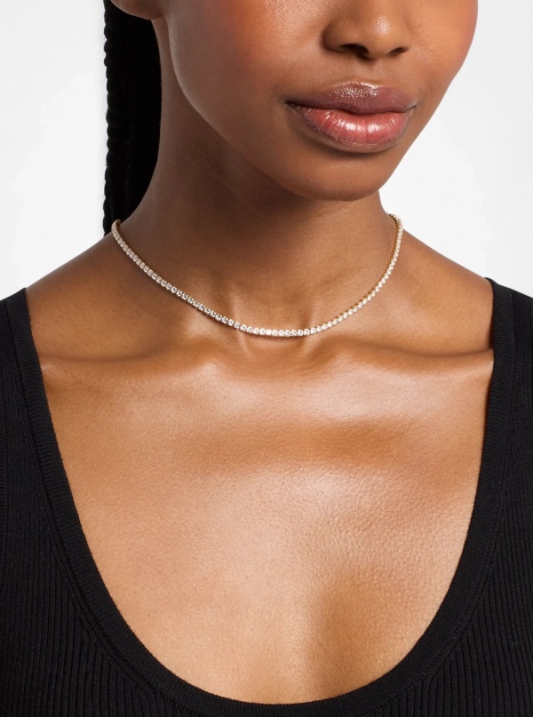 Michael Kors Pavé Tennis Necklace