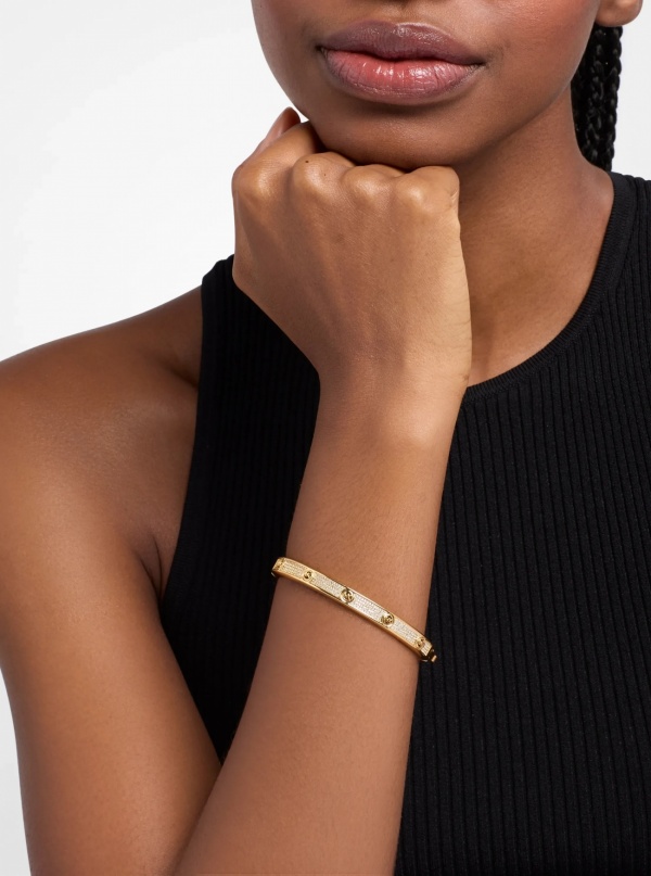 Michael Kors Pavé Logo Stud Bangle