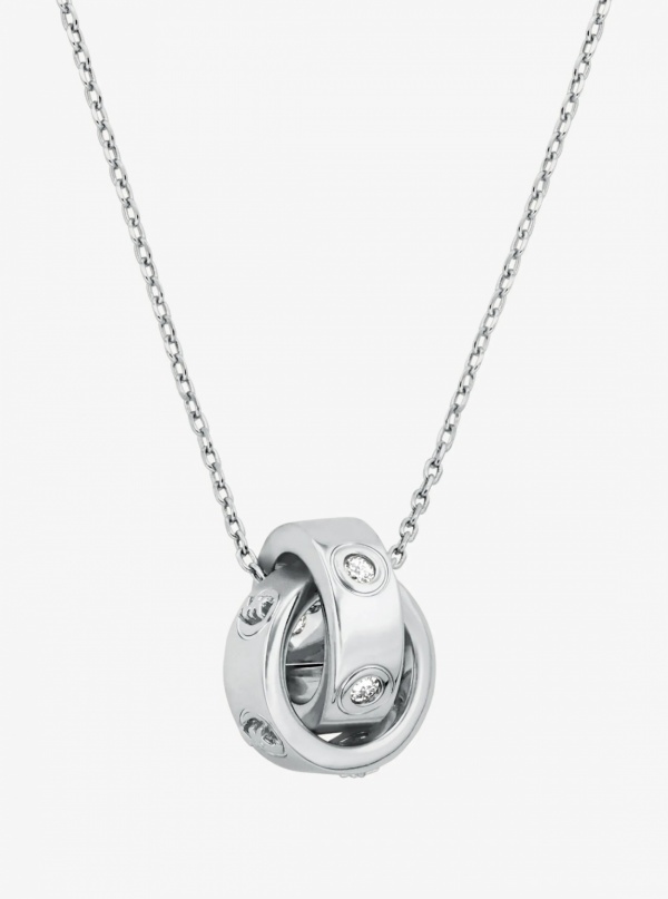 Michael Kors Logo and Cubic Zirconia Necklace
