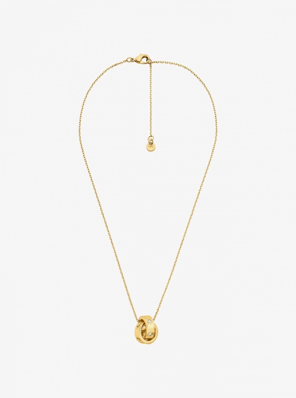 Michael Kors Logo and Cubic Zirconia Necklace