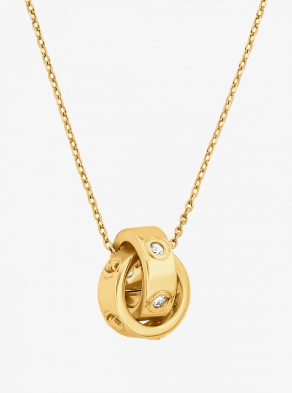 Michael Kors Logo and Cubic Zirconia Necklace