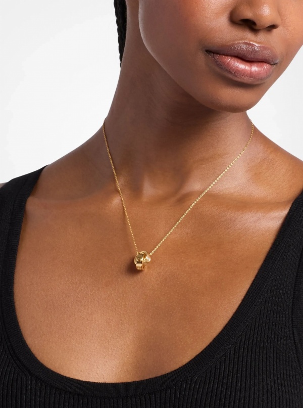 Michael Kors Logo and Cubic Zirconia Necklace