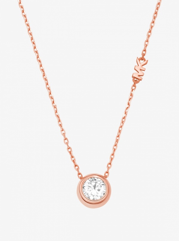 Michael Kors Round Stone Pendant Necklace