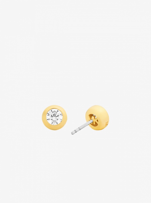 Michael Kors Round Stone Stud Earrings
