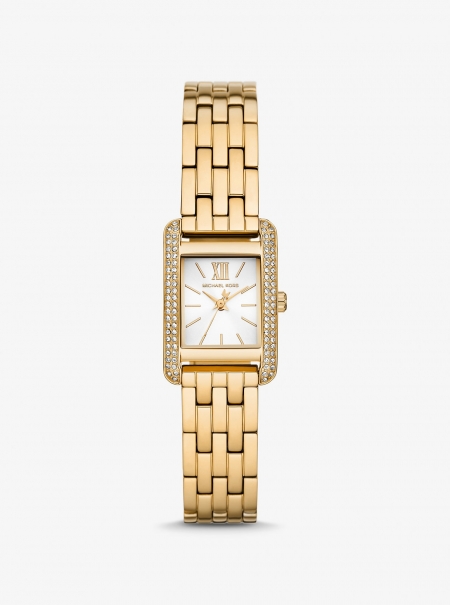 Michael Kors Mini Monroe Pavé Gold-Tone Watch