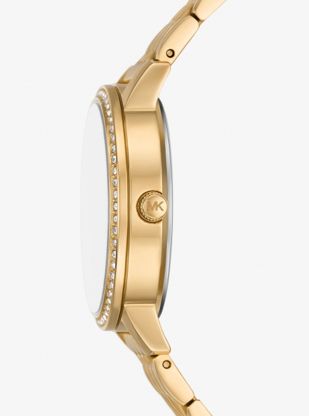 Michael Kors Melissa Pavé Gold-Tone Watch
