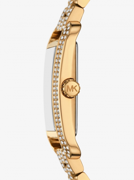 Michael Kors Monroe Pavé Gold-Tone Watch