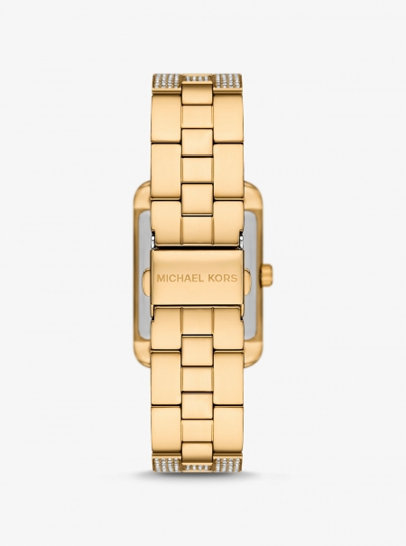 Michael Kors Monroe Pavé Gold-Tone Watch