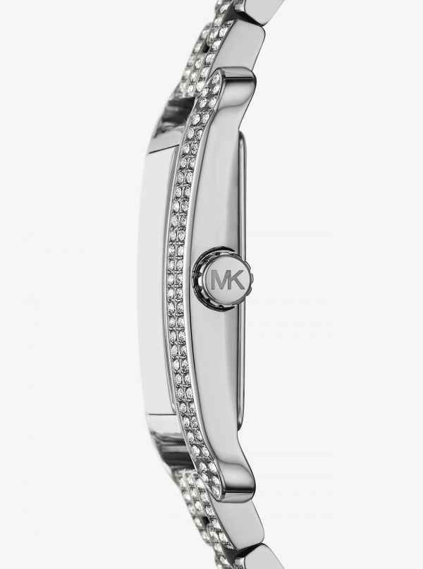 Michael Kors Monroe Pavé Silver-Tone Watch