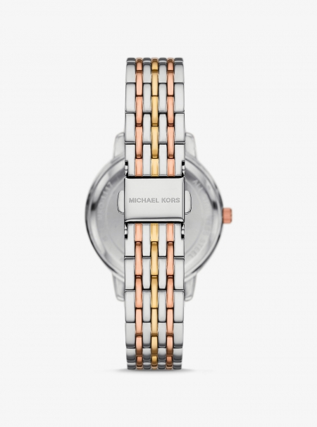 Michael Kors Melissa Pavé Tri-Tone Watch