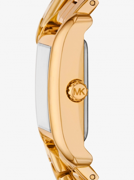 Michael Kors Mini Monroe Gold-Tone Double Wrap Watch